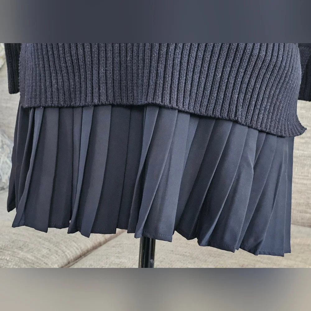 English Factory Collared Twofer Sweater Mini Dress Sz S - Picture 4 of 7